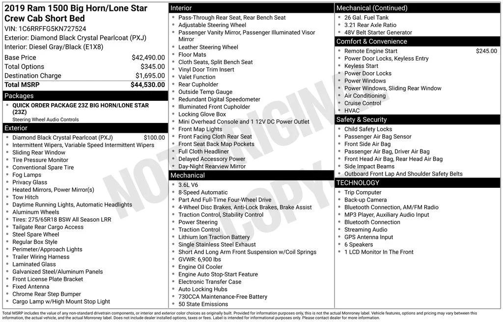 ram ram 1500 pickup 2019 1C6RRFFG5KN727524 image ram ram 1500 pickup 2019 1C6RRFFG5KN727524 image